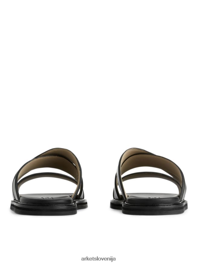 obutev sl ARKET moški usnjeni sandali Črna 6X02XV1272