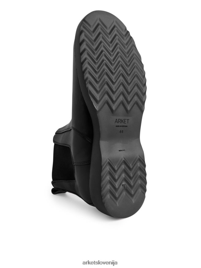 obutev sl ARKET moški usnjeni škornji Črna 6X02XV1278