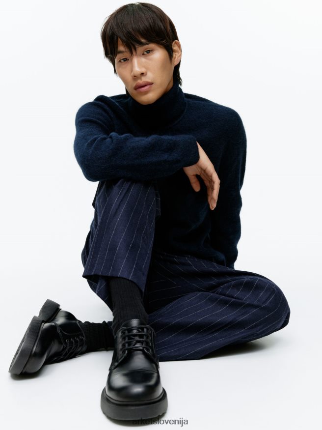 obutev sl ARKET moški debeli usnjeni derbi čevlji Črna 6X02XV1279