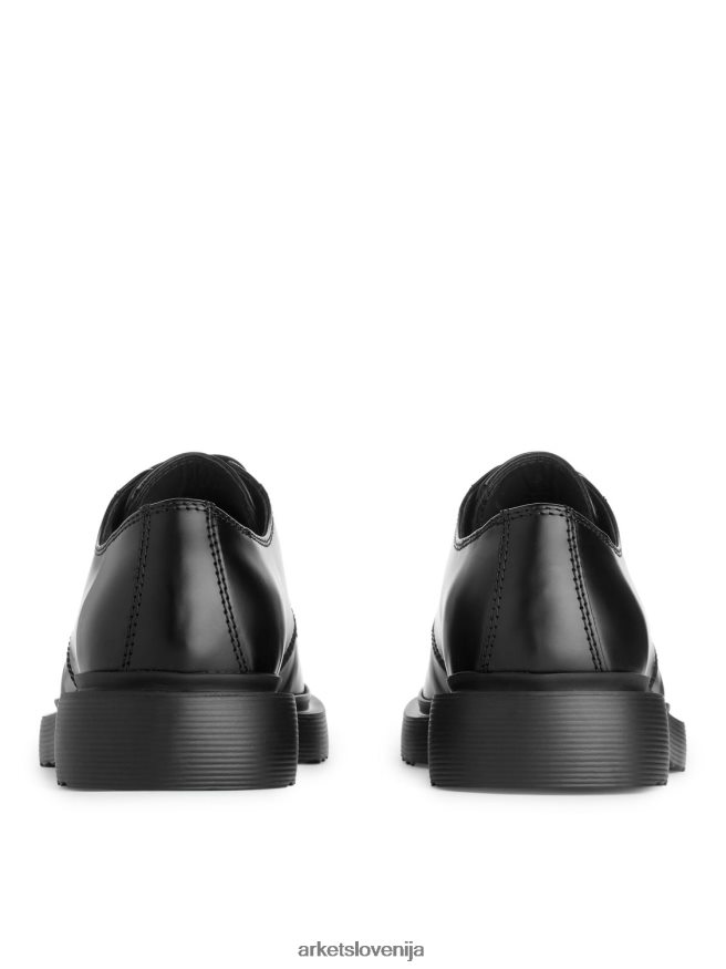 obutev sl ARKET moški debeli usnjeni derbi čevlji Črna 6X02XV1279