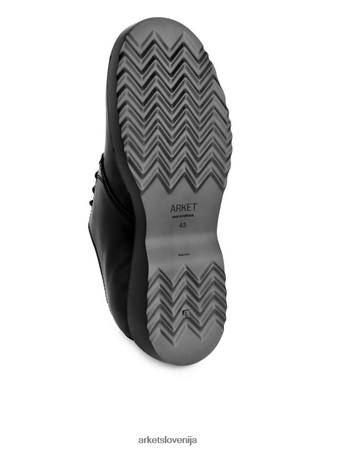 obutev sl ARKET moški debeli usnjeni derbi čevlji Črna 6X02XV1279