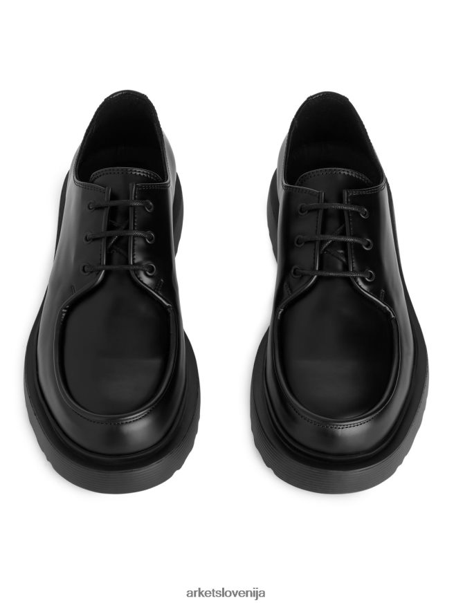 obutev sl ARKET moški usnjeni derbi čevlji Črna 6X02XV1276