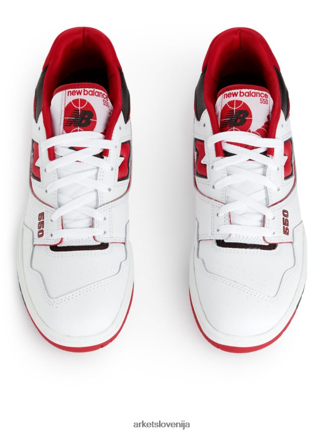 obutev sl ARKET moški copati new balance 550 bela/rdeča/črna 6X02XV1267
