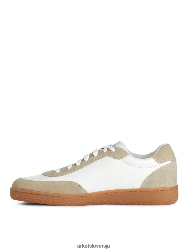 obutev sl ARKET moški usnjeni copati bela/bež 6X02XV1254