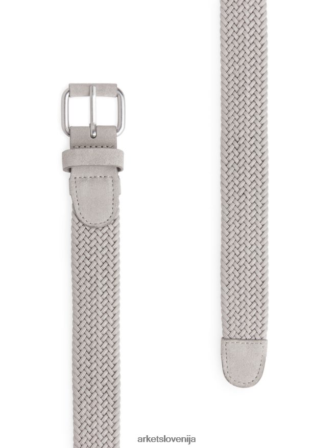 dodatki sl ARKET moški pleten usnjen pas Krt 6X02XV1333