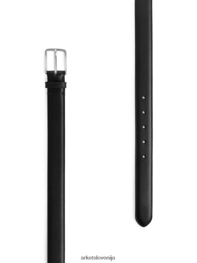 dodatki sl ARKET moški usnjeni pas Črna 6X02XV1330