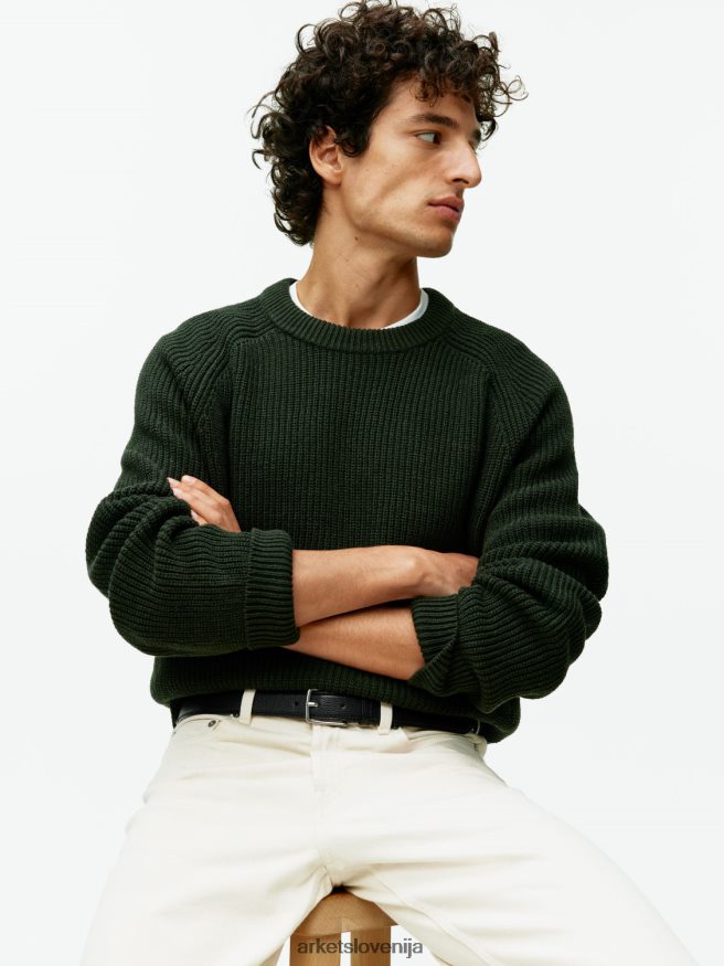 dodatki sl ARKET moški usnjeni pas Črna 6X02XV1334