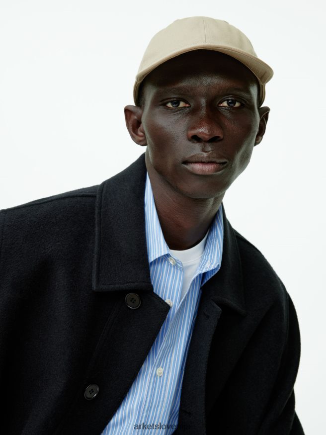 dodatki sl ARKET moški bombažna kapica iz keperja bež 6X02XV1304