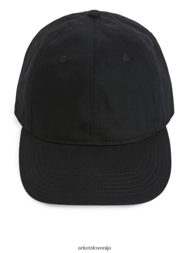 dodatki sl ARKET moški bombažna kapica iz keperja Črna 6X02XV1300