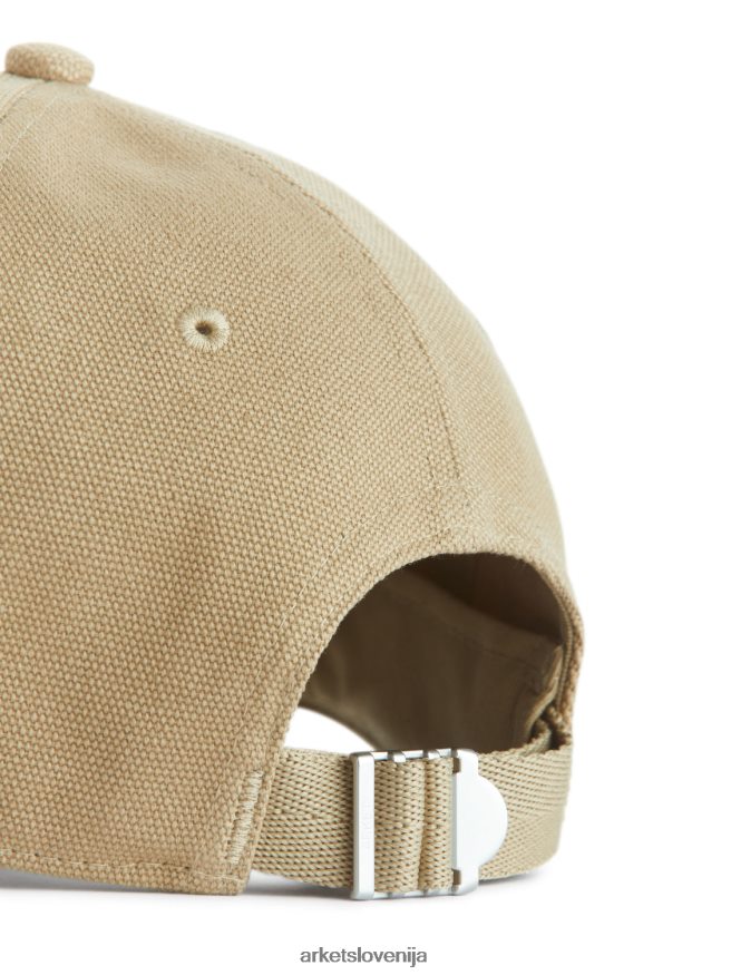dodatki sl ARKET moški bombažna platnena kapa bež 6X02XV1296