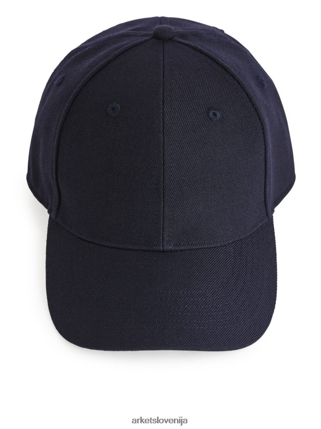 dodatki sl ARKET moški kapa iz mešane volne temno modra 6X02XV1305