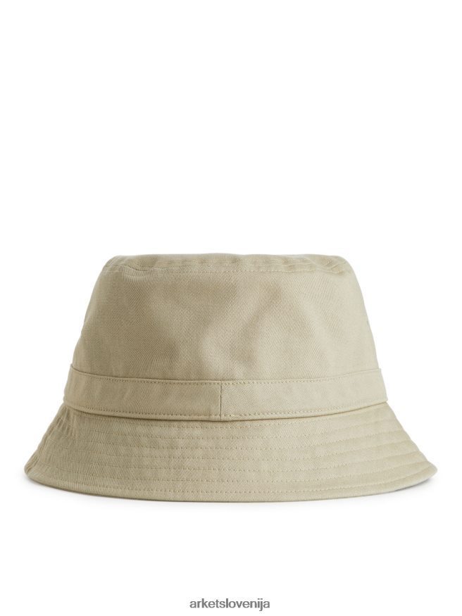 dodatki sl ARKET moški klobuk iz bombažnega keperja bež 6X02XV1301