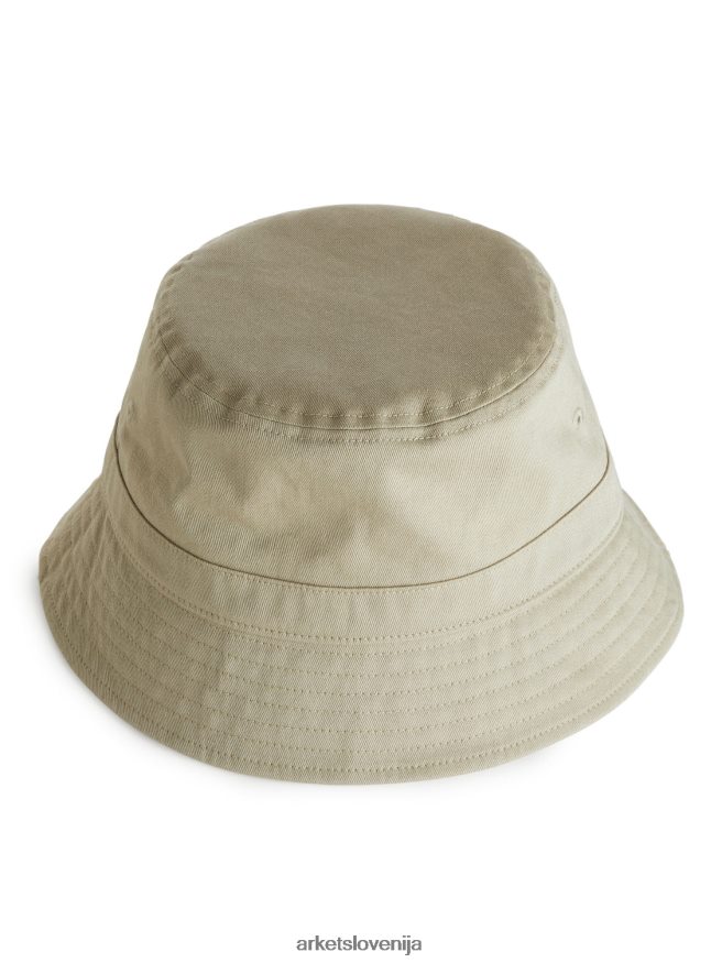 dodatki sl ARKET moški klobuk iz bombažnega keperja bež 6X02XV1301