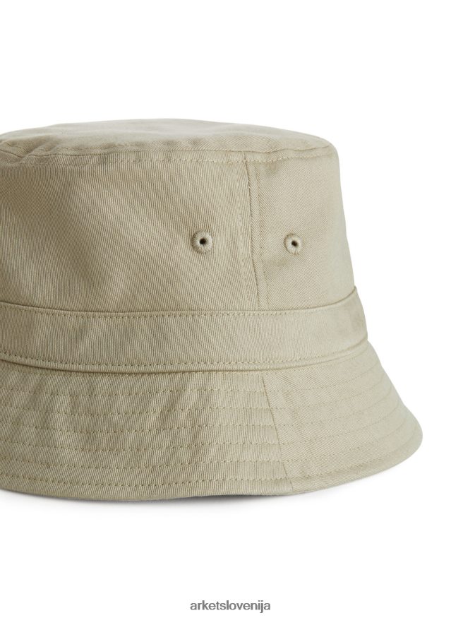 dodatki sl ARKET moški klobuk iz bombažnega keperja bež 6X02XV1301