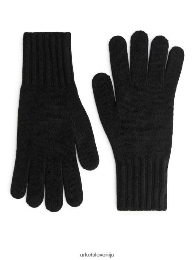 dodatki sl ARKET moški rokavice iz kašmirja Črna 6X02XV1316