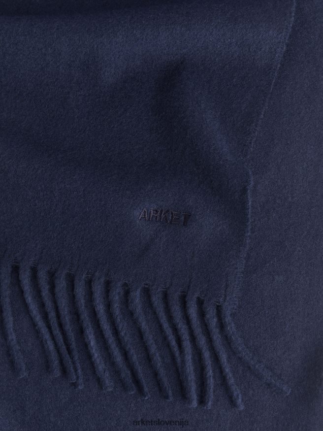 dodatki sl ARKET moški tkan šal iz kašmirja temno modra 6X02XV1313