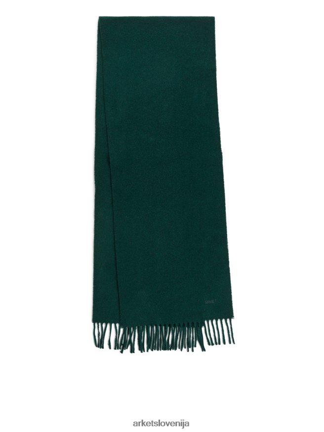 dodatki sl ARKET moški tkan šal iz kašmirja temno zelena 6X02XV1314