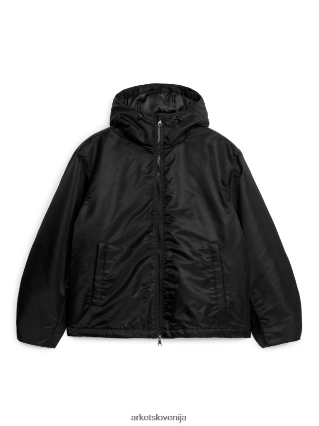 oblačila sl ARKET moški aktivna jakna s kapuco Črna 6X02XV1166