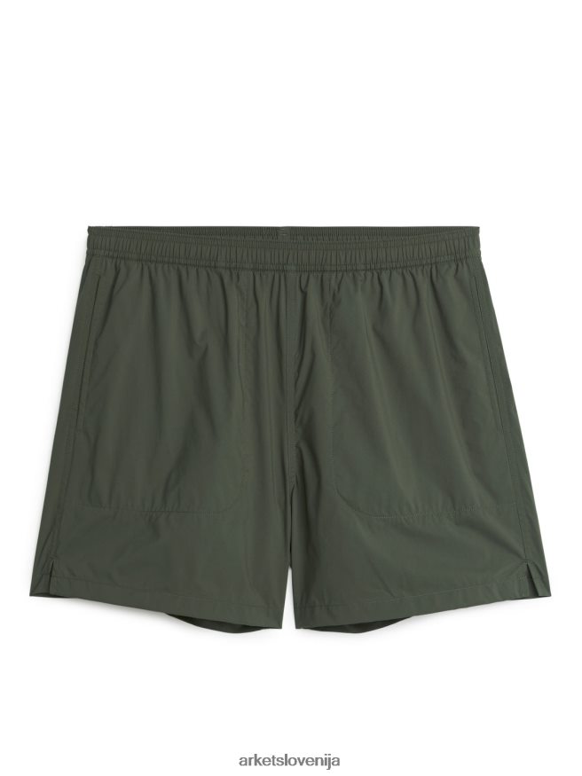 oblačila sl ARKET moški aktivne raztegljive kratke hlače temno zelena 6X02XV1213