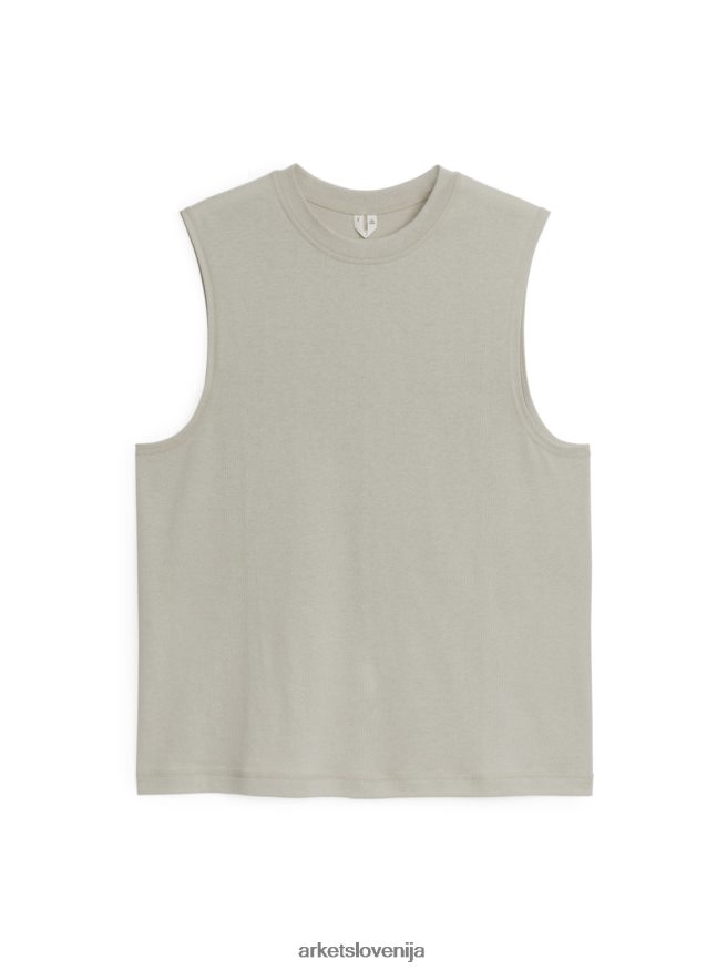 oblačila sl ARKET moški aktivni mrežasti brezrokavnik bež 6X02XV1217