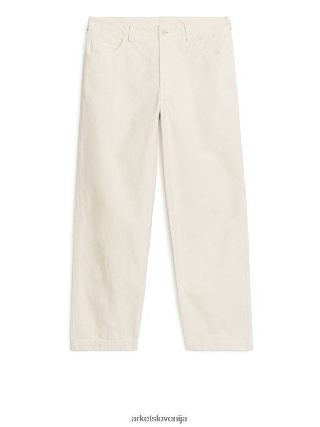 oblačila sl ARKET moški bombažne hlače umazano bela 6X02XV1062