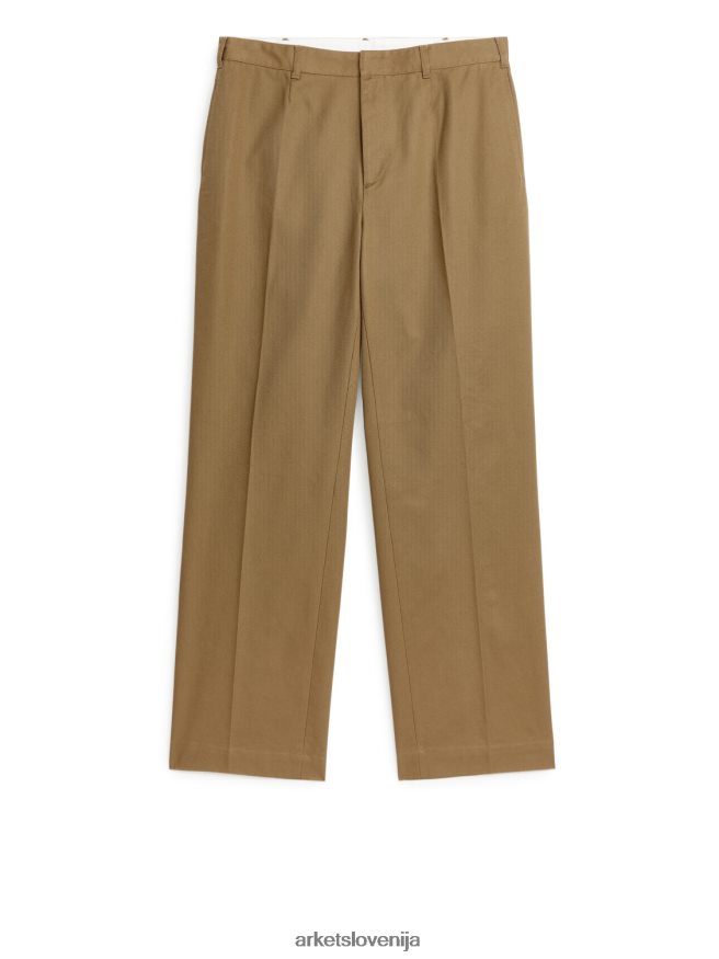 oblačila sl ARKET moški krojene široke hlače rjav 6X02XV1067