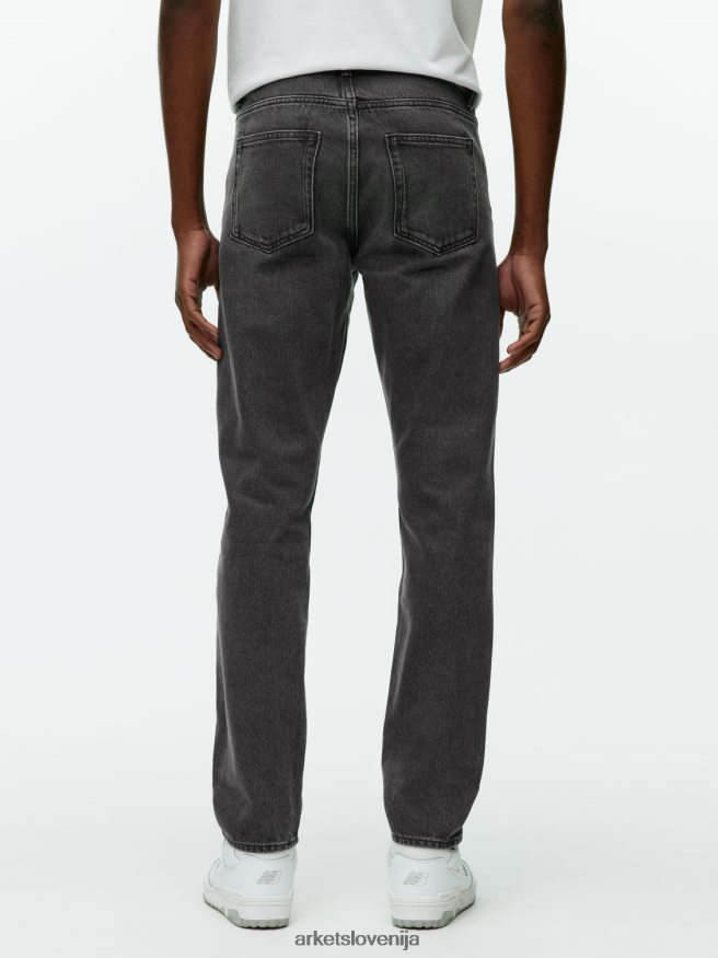 oblačila sl ARKET moški navadne ravne kavbojke park oprano črno 6X02XV1097