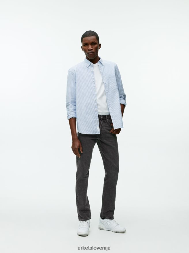 oblačila sl ARKET moški navadne ravne kavbojke park oprano črno 6X02XV1097