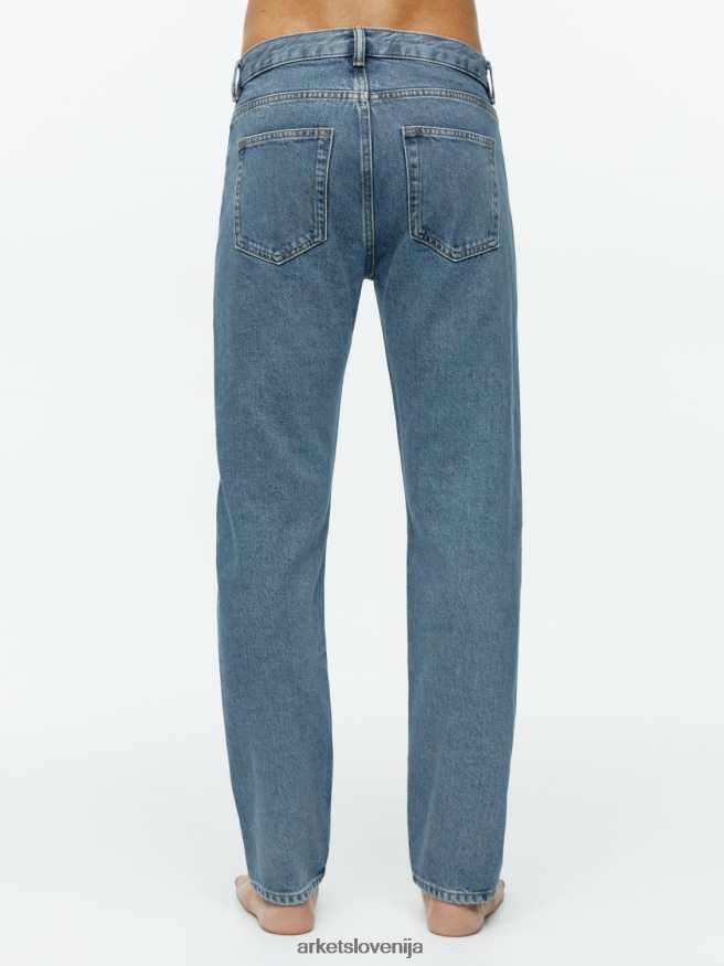 oblačila sl ARKET moški navadne ravne kavbojke s skrajšanim parkljem modra 6X02XV1108