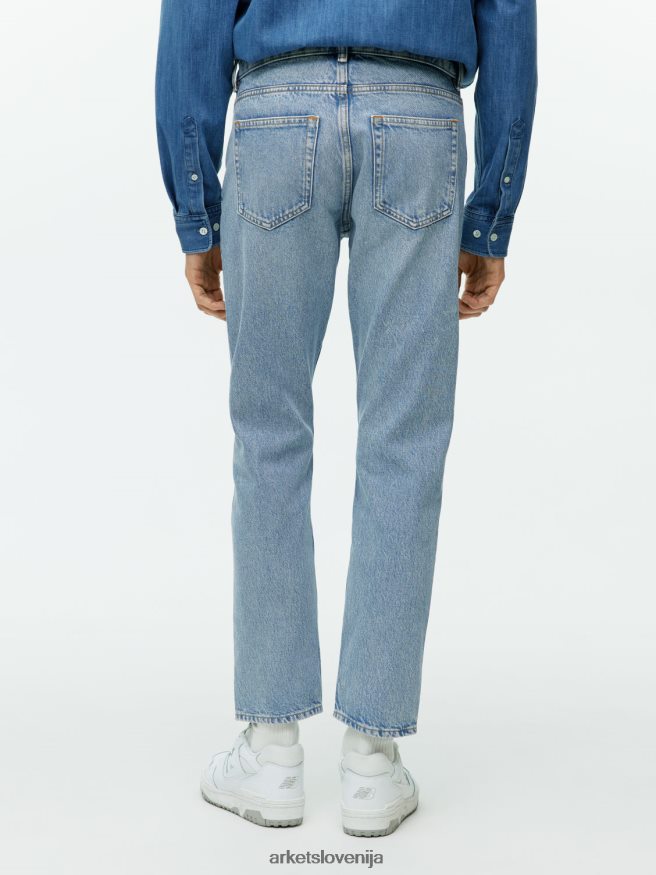 oblačila sl ARKET moški navadne ravne kavbojke s skrajšanim parkljem svetlo modra 6X02XV1107