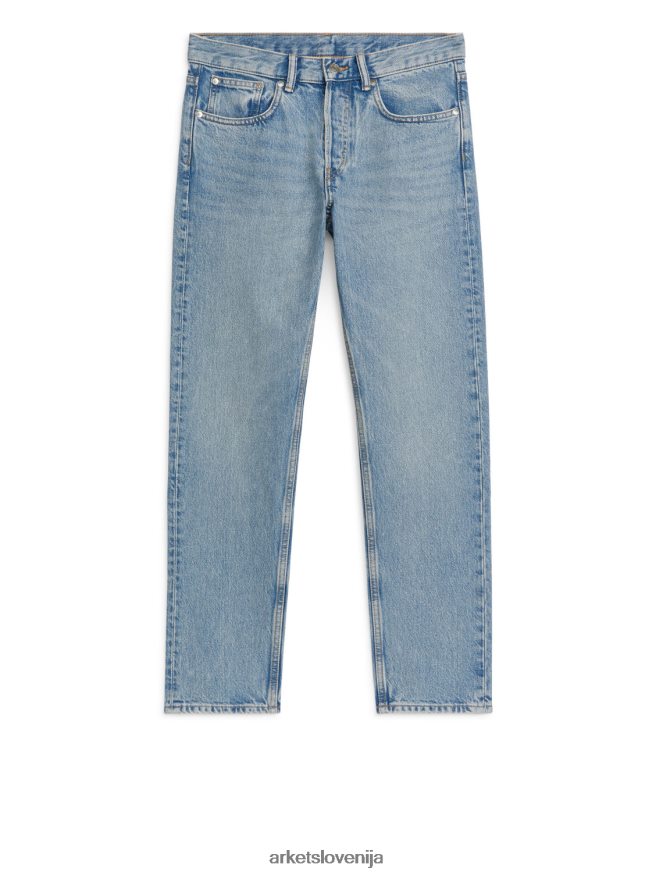 oblačila sl ARKET moški navadne ravne kavbojke s skrajšanim parkljem svetlo modra 6X02XV1107