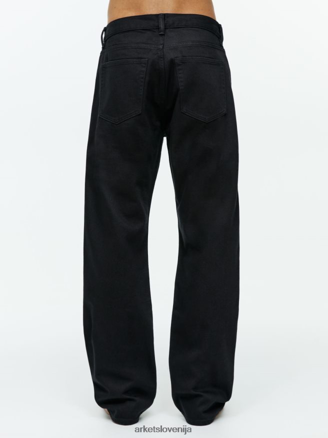 oblačila sl ARKET moški ocean ohlapne ravne kavbojke Črna 6X02XV1109