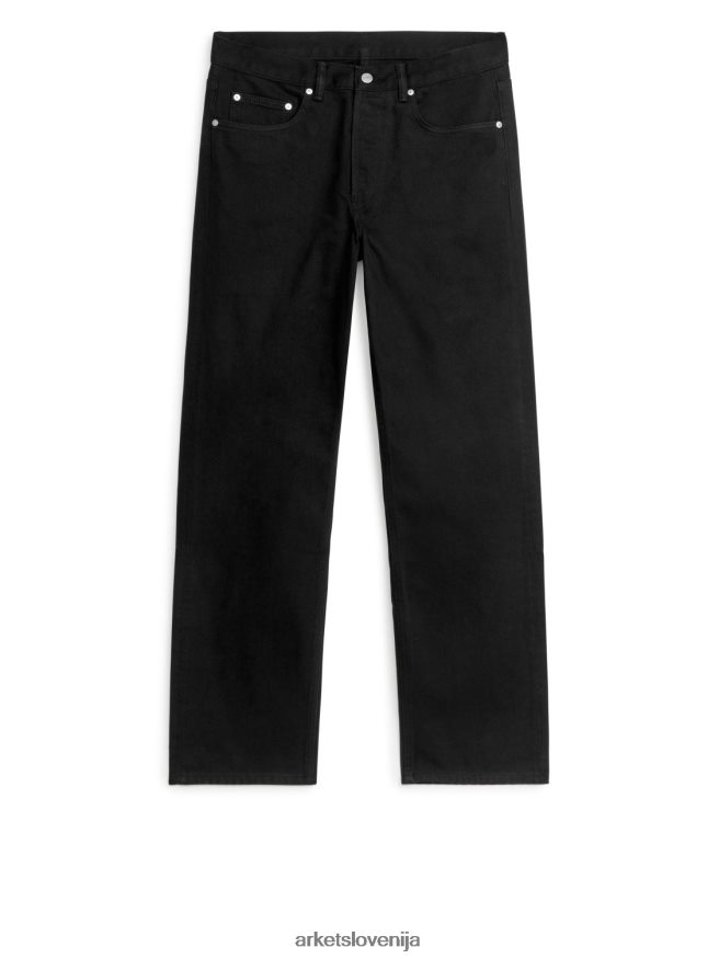 oblačila sl ARKET moški ocean ohlapne ravne kavbojke Črna 6X02XV1109