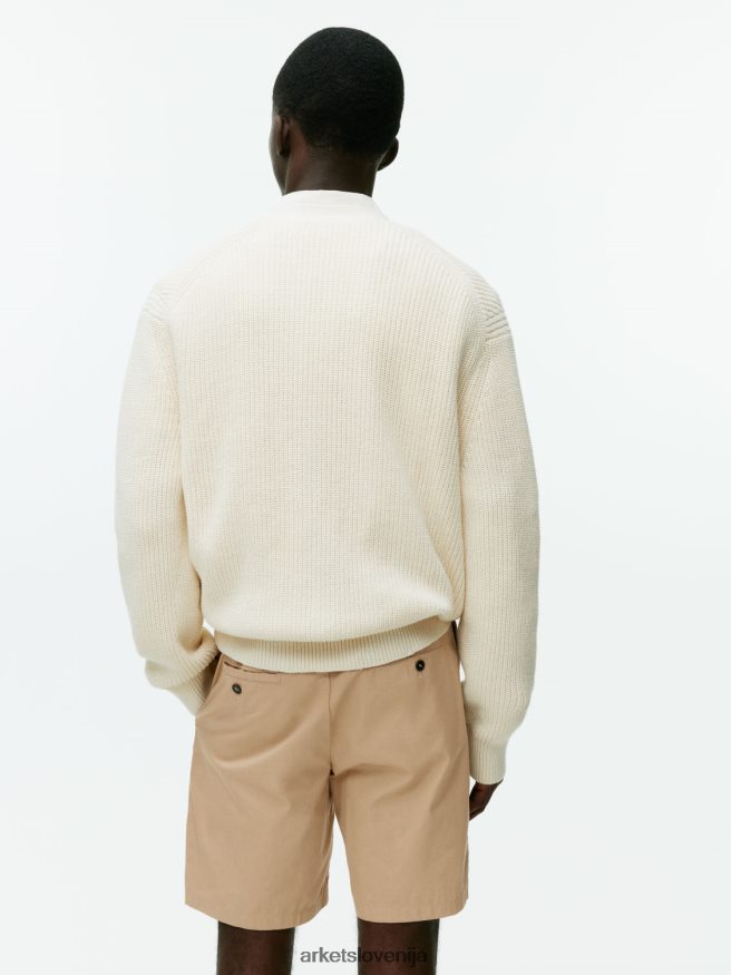 oblačila sl ARKET moški bombažne kratke hlače bež 6X02XV1115