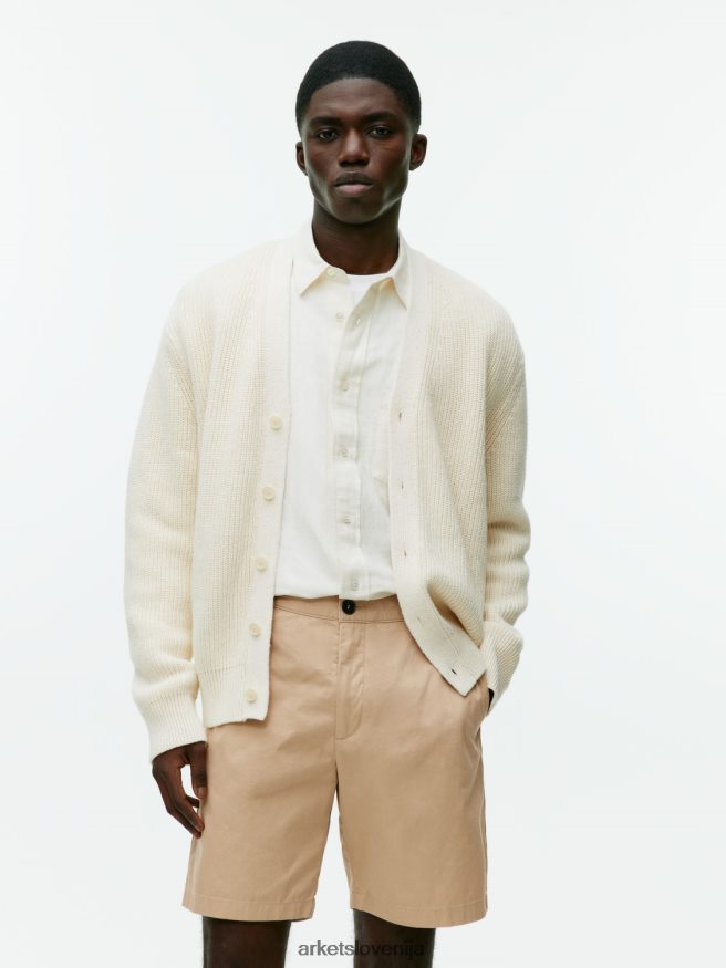 oblačila sl ARKET moški bombažne kratke hlače bež 6X02XV1115