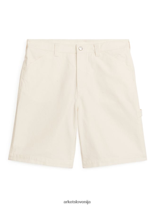 oblačila sl ARKET moški bombažne kratke hlače bela 6X02XV1130