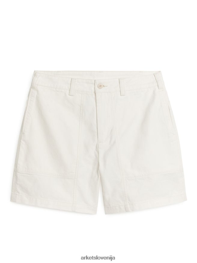 oblačila sl ARKET moški bombažne uporabne kratke hlače bela 6X02XV1113