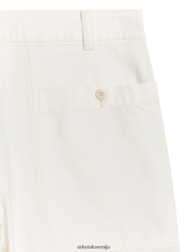 oblačila sl ARKET moški bombažne uporabne kratke hlače bela 6X02XV1113