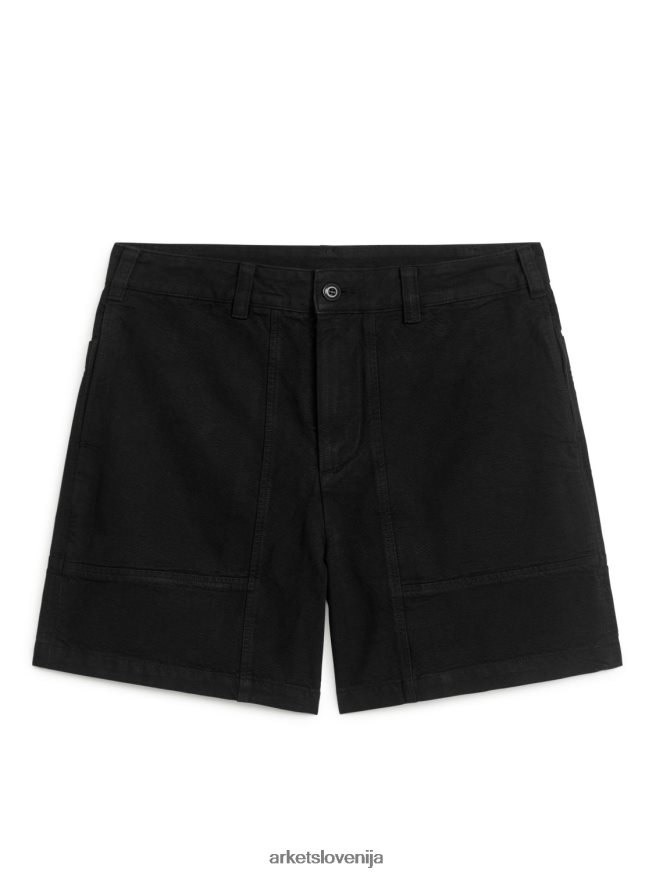 oblačila sl ARKET moški bombažne uporabne kratke hlače Črna 6X02XV1133