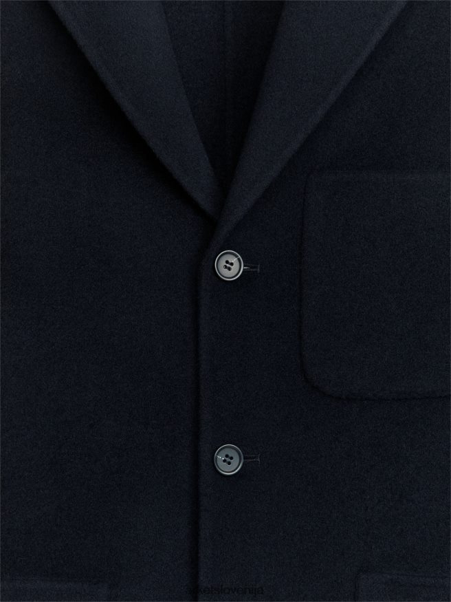 oblačila sl ARKET moški dvostranski volneni blazer temno modra 6X02XV1149