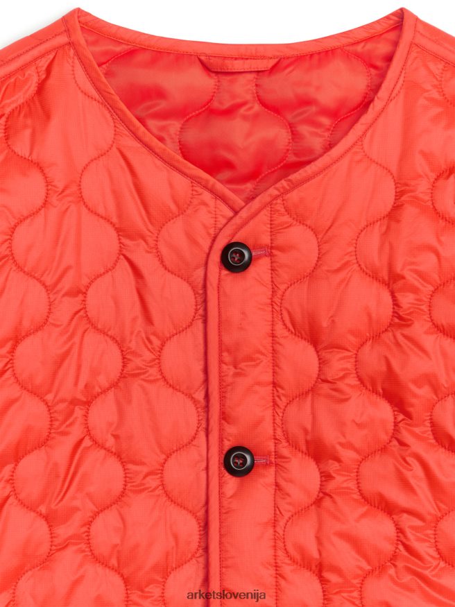 oblačila sl ARKET and MR PORTER moški prešita podloga jakna oranžna 6X02XV1164