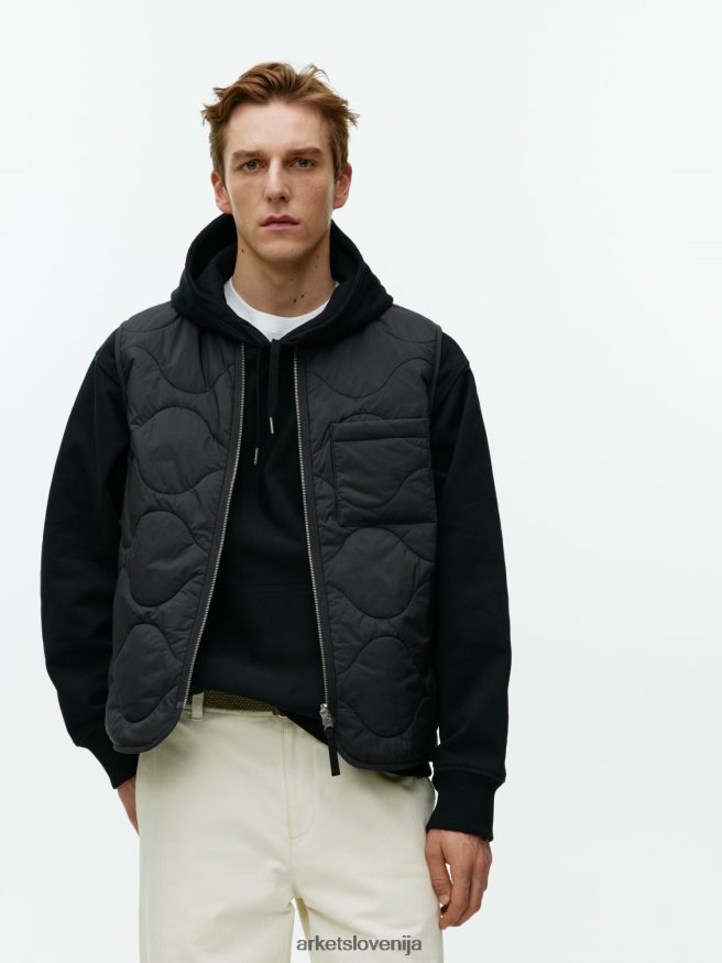 oblačila sl ARKET moški prešit brezrokavnik Črna 6X02XV1160