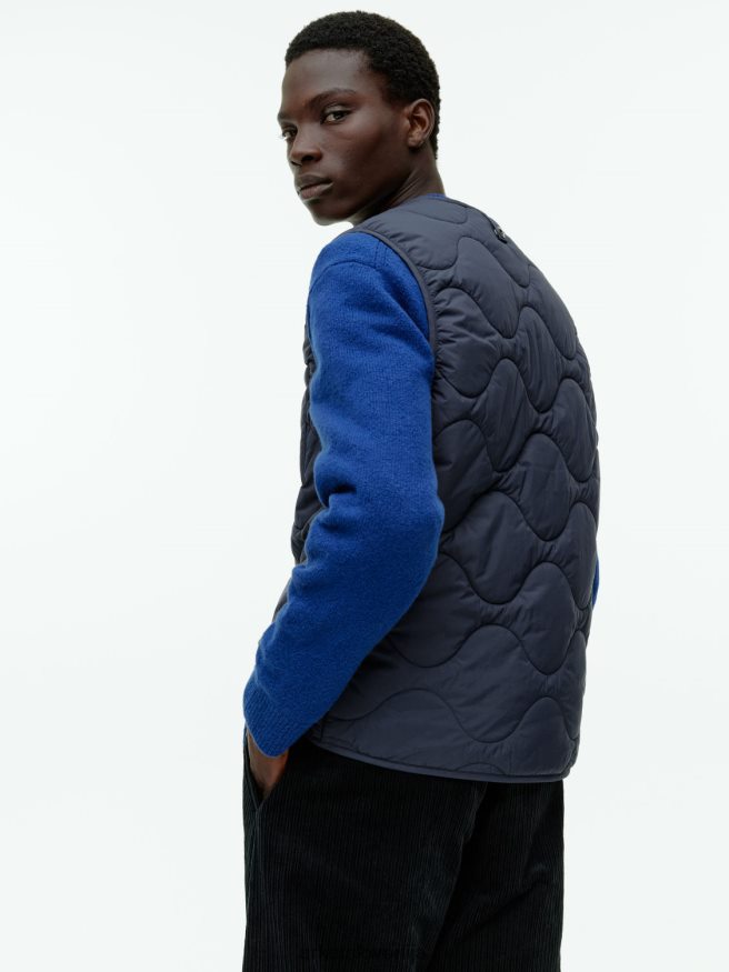 oblačila sl ARKET moški prešit brezrokavnik temno modra 6X02XV1159