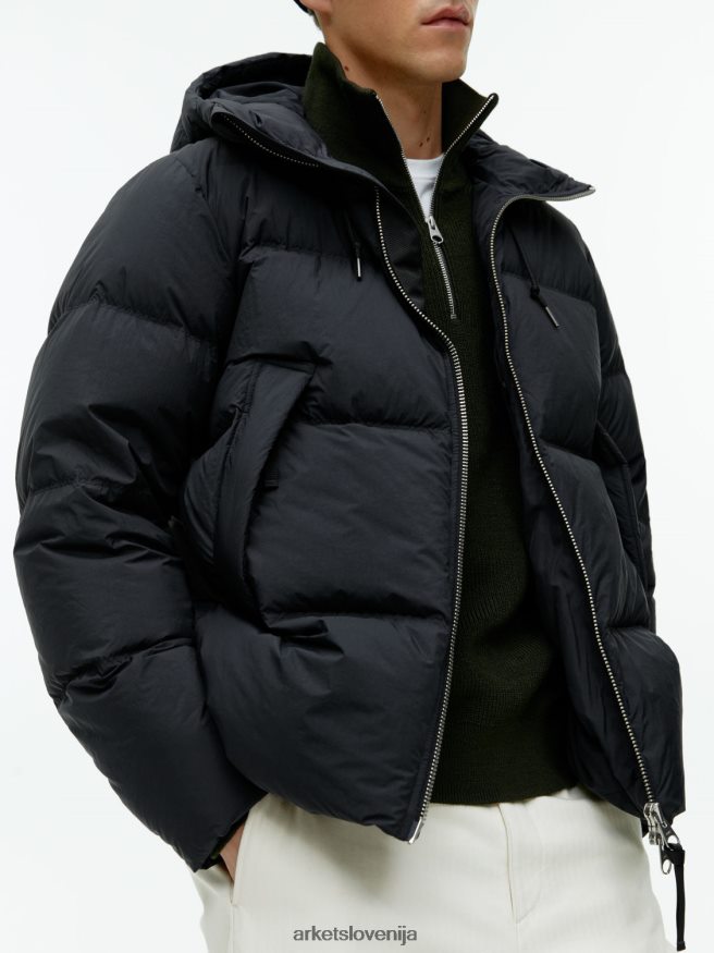 oblačila sl ARKET moški puhovka Črna 6X02XV1172