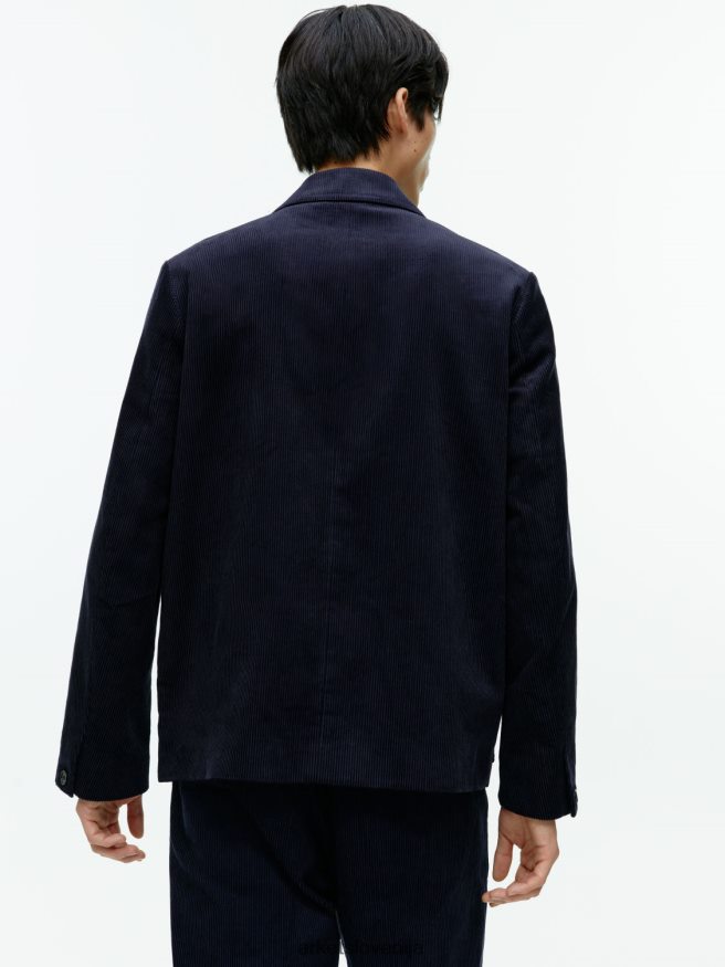 oblačila sl ARKET moški velvet jakna temno modra 6X02XV1168
