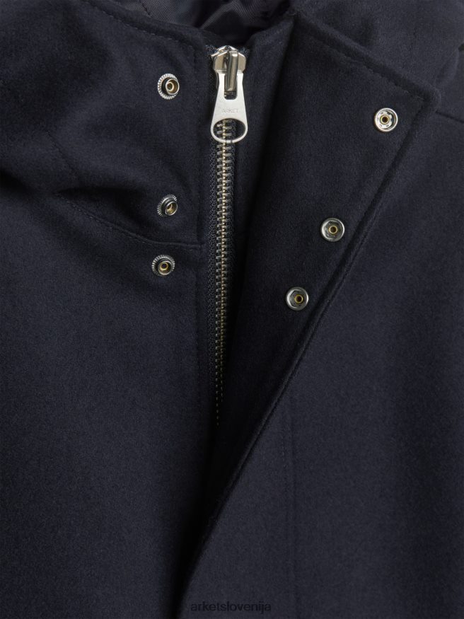 oblačila sl ARKET moški volnena parka temno modra 6X02XV1162