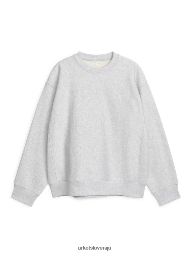 oblačila sl ARKET moški ohlapen pulover za težke kategorije svetlo siva 6X02XV923