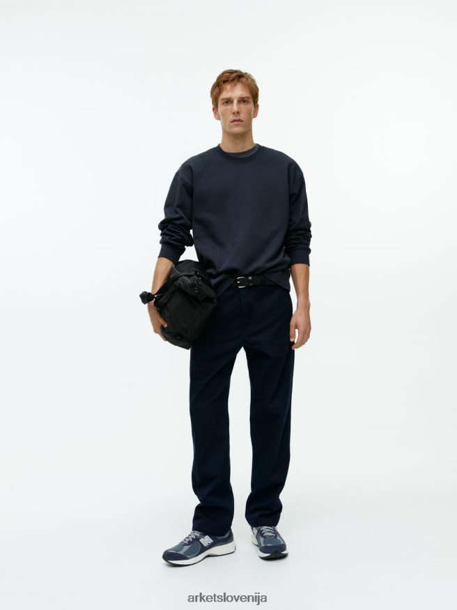 oblačila sl ARKET moški sproščen jopič iz frotirja temno modra 6X02XV920