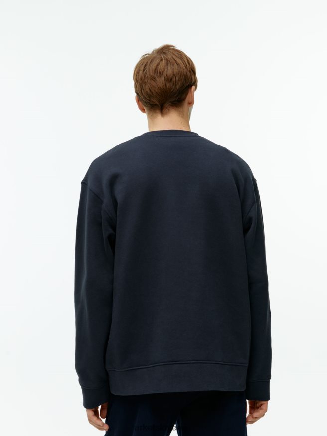 oblačila sl ARKET moški sproščen jopič iz frotirja temno modra 6X02XV920