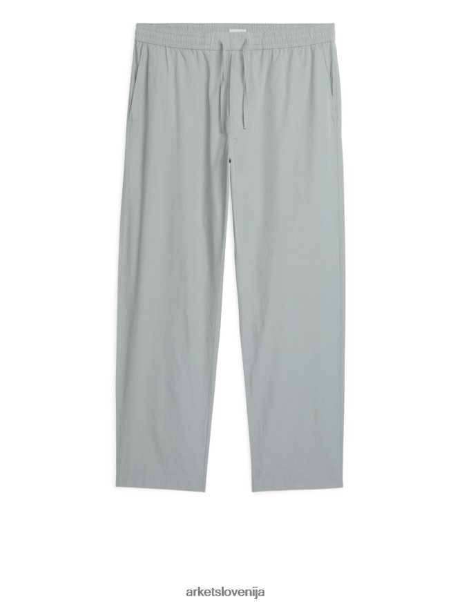 oblačila sl ARKET moški bombažne pižama hlače siva 6X02XV1251